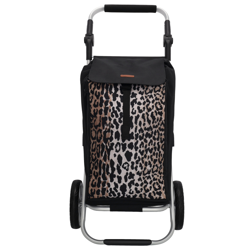 Nákupní taška na kolečkách Beagles Alberic - leopardí vzor - 41 L