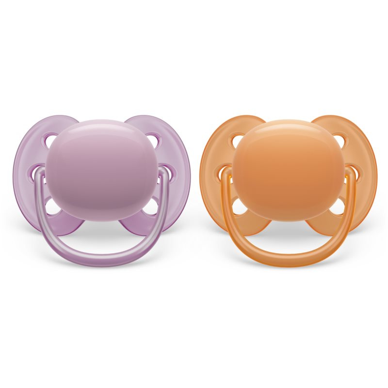 Philips AVENT Šidítko Ultrasoft Premium neutral 6-18m dívka, 2 ks