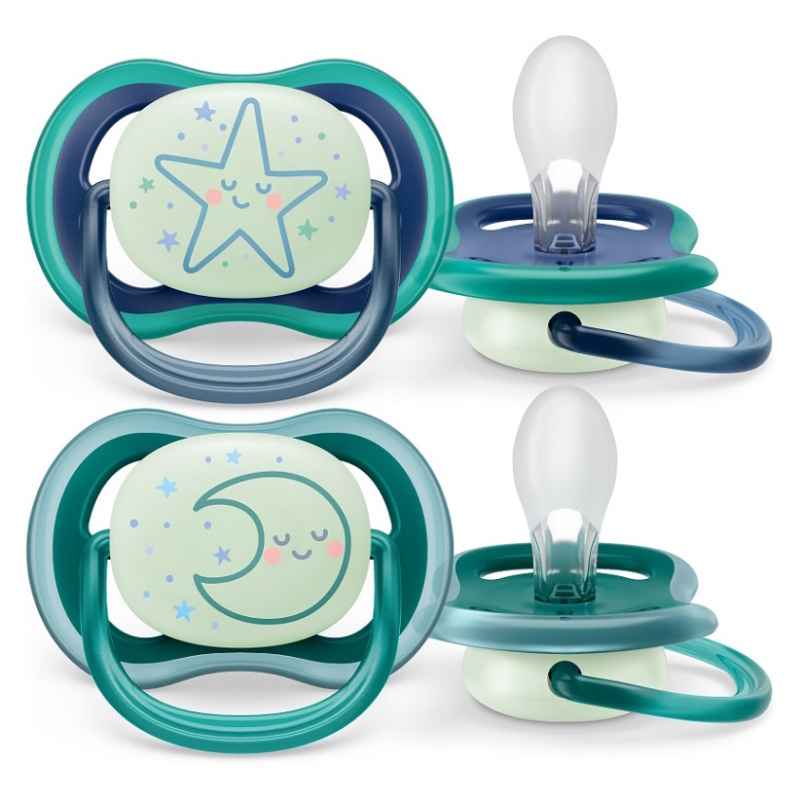 Philips AVENT Šidítko Ultra air noční 6-18m, 2ks