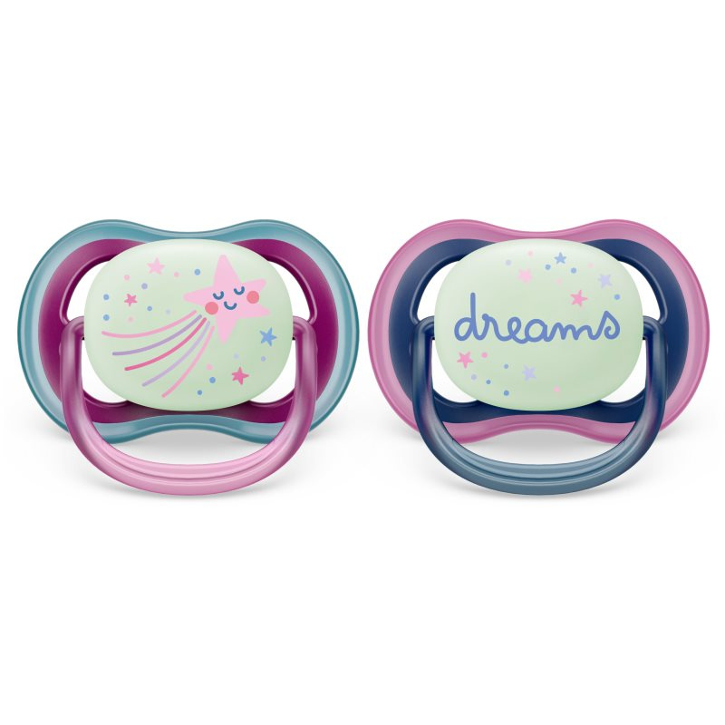 Philips AVENT Šidítko Ultra air noční 6-18m, 2ks