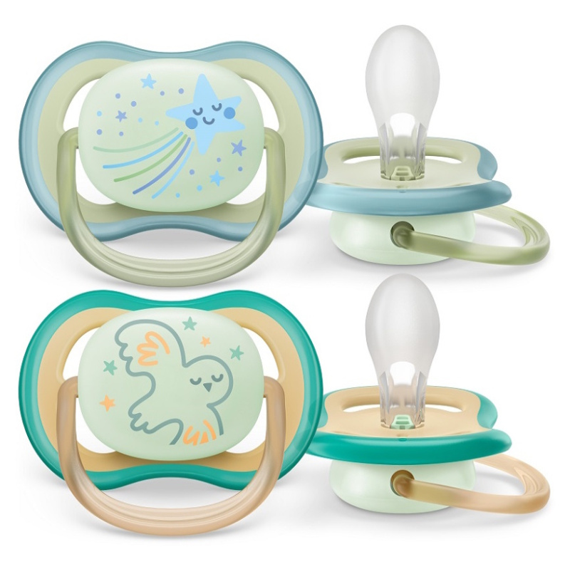 Philips AVENT Šidítko Ultra air noční 0-6m , 2ks