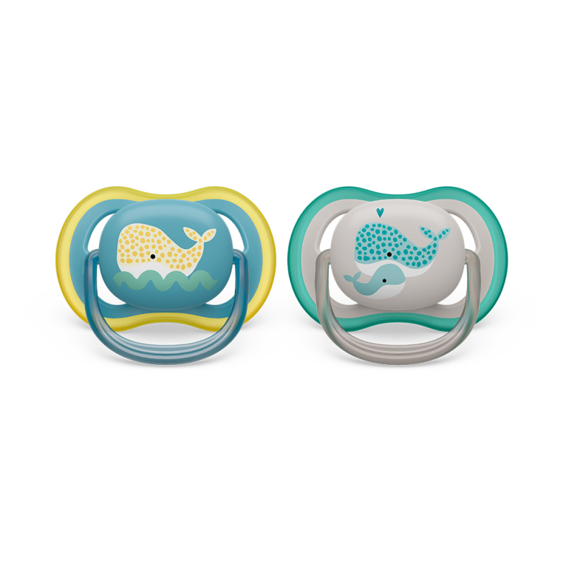 Philips Avent Ultra Air SCF349/24 18m+ dudlík Whale 2 ks