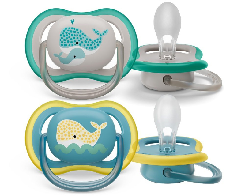 Philips Avent Ultra Air SCF349/24 18m+ dudlík Whale 2 ks