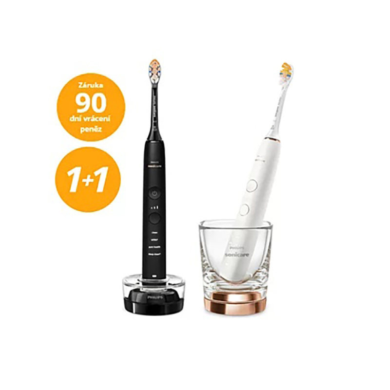 Philips Sonicare 9000 DiamondClean HX9914/69 sonický elektrický zubní kartáček, 2 těla 2 ks