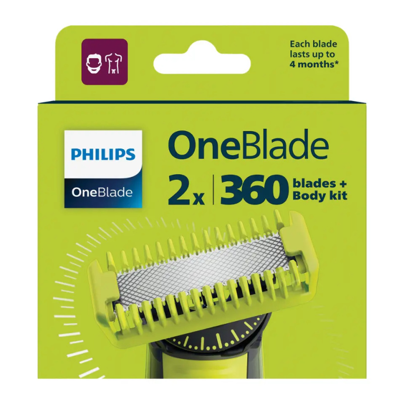 Philips OneBlade 360 QP624/50 náhradní břity for Philips OneBlade 360 2 ks