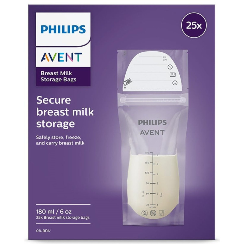 Philips Avent Breast Milk Bags SCF603/25 sáček na uchování mateřského mléka 25x180 ml
