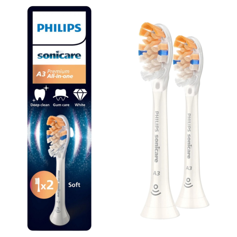 Philips Sonicare Premium All-in-One HX9092/87 náhradní hlavice pro zubní kartáček White 2 ks