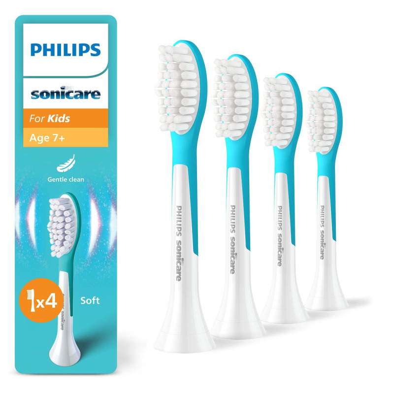 Philips Sonicare For Kids 7+ Standard HX6044/90 náhradní hlavice pro zubní kartáček pro děti 4 ks