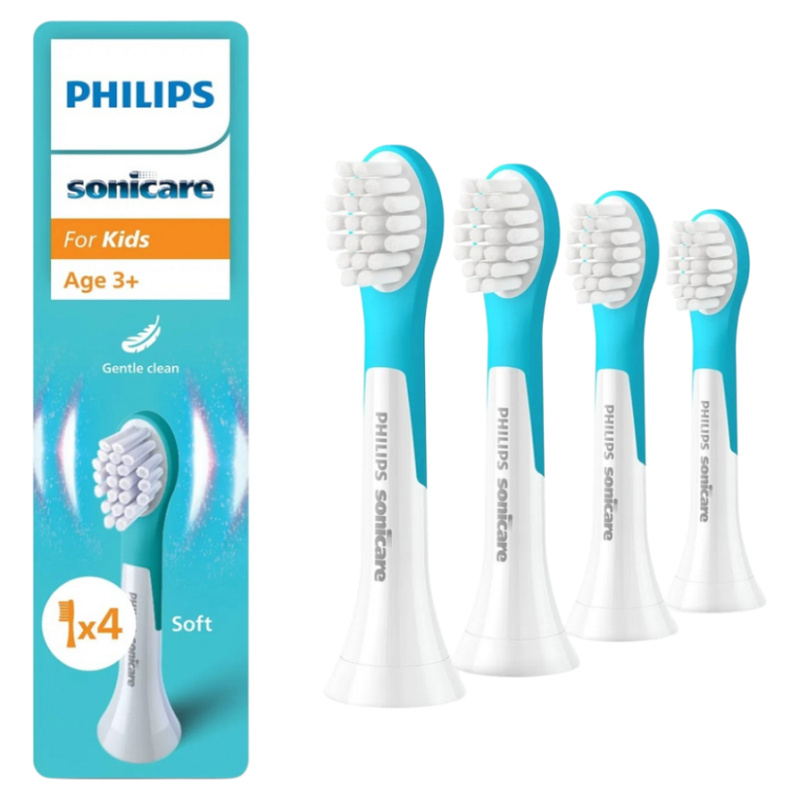 Philips Sonicare For Kids Mini 3+ HX6034/90 náhradní hlavice pro zubní kartáček pro děti 4 ks