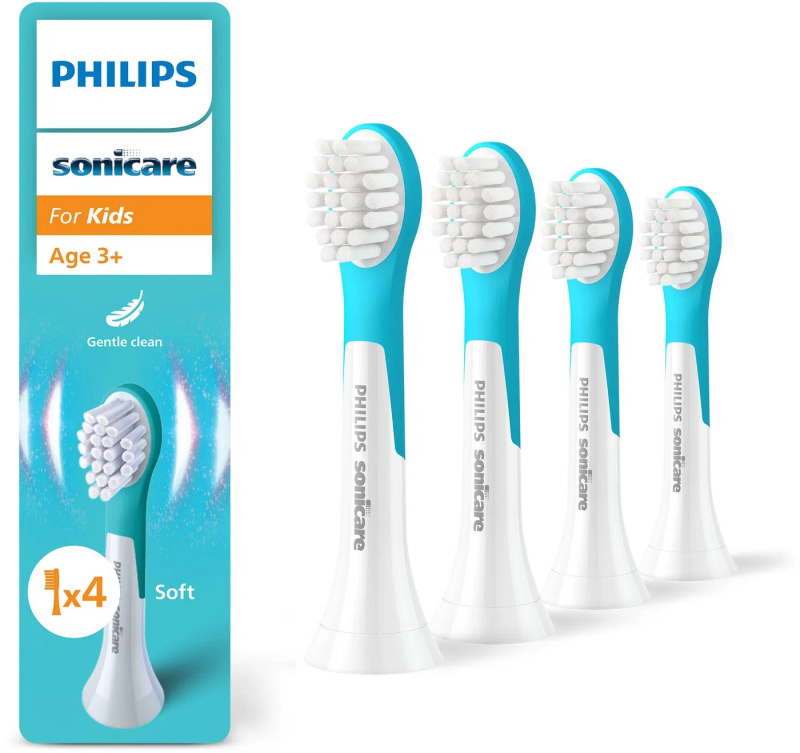 Philips Sonicare For Kids Mini 3+ HX6034/90 náhradní hlavice pro zubní kartáček pro děti 4 ks