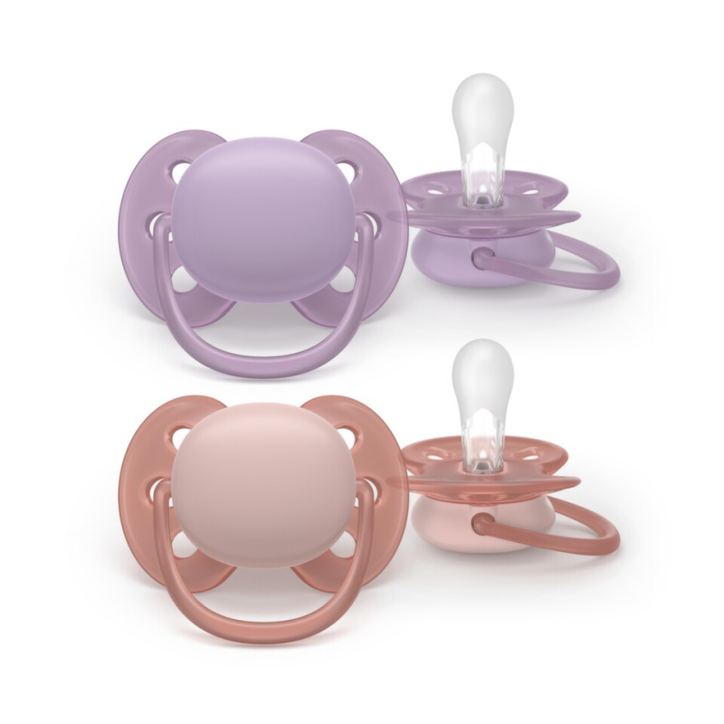 Philips Avent Ultrasoft SCF091/43 6-18 m dudlík Girl 2 ks