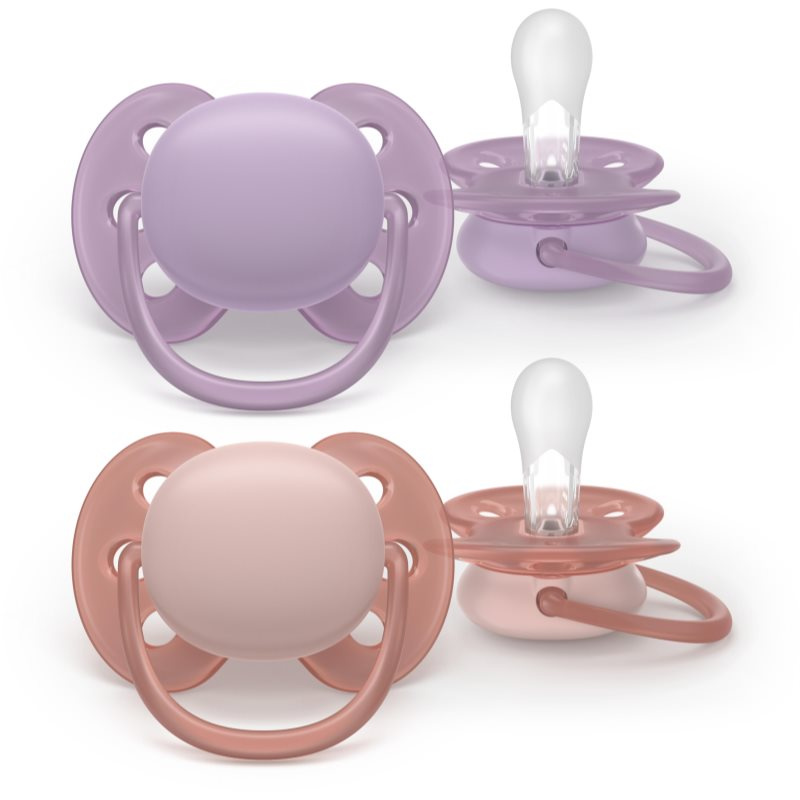 Philips Avent Ultrasoft SCF091/43 6-18 m dudlík Girl 2 ks