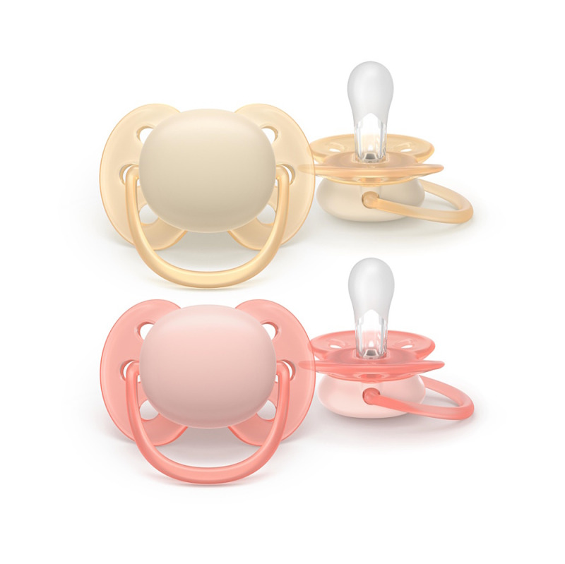Philips Avent Ultrasoft SCF091/38 0-6 m dudlík Girl 2 ks