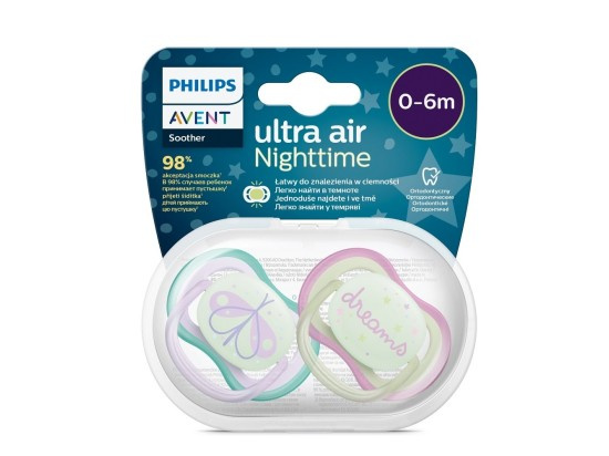 Philips Avent Ultra Air SCF376/25 0-6m dudlík Girl 2 ks