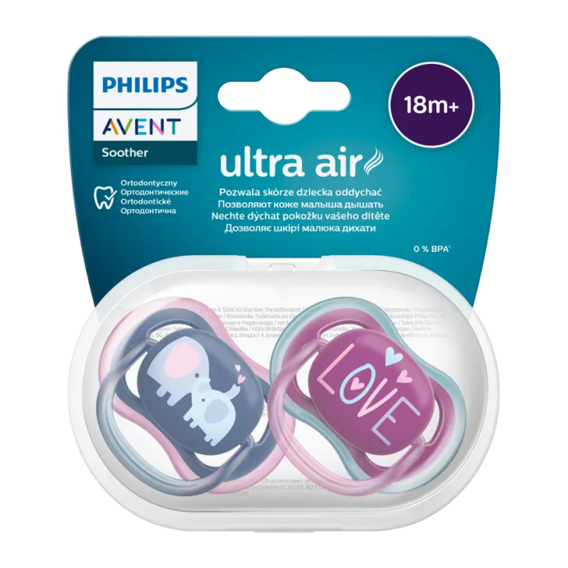 Philips Avent Ultra Air SCF349/47 18+m dudlík Girl 2 ks