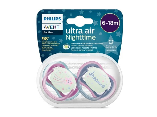 Philips Avent Ultra Air SCF376/29 6-18m dudlík Girl 2 ks