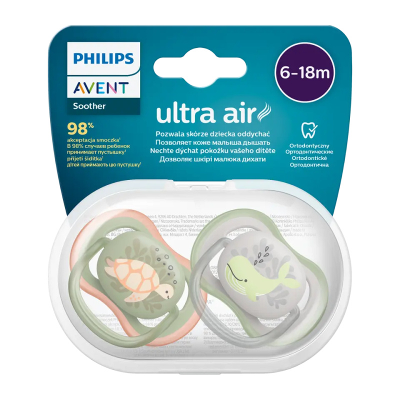 Philips Avent Ultra Air SCF087/17 6-18m dudlík Neutral 2 ks