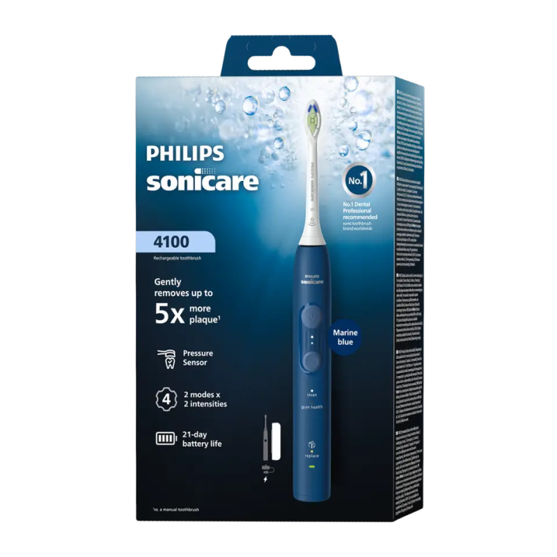 Philips Sonický elektrický zubní kartáček Sonicare 4100 HX4043/48 Modrý