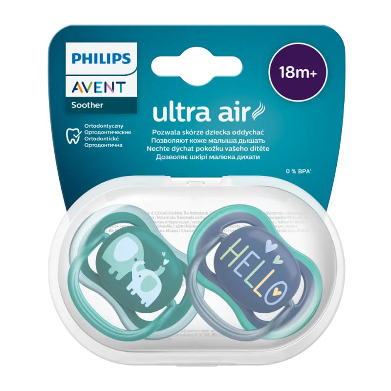 Philips Avent Ultra Air SCF349/58 18+m dudlík Boy 2 ks