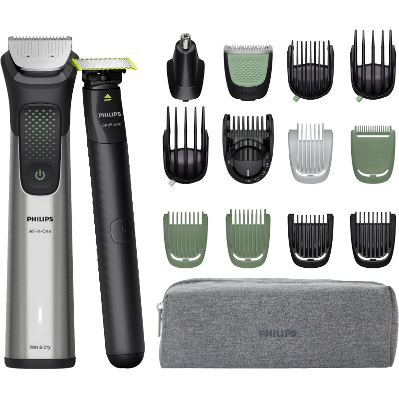 Philips Series 9000 MG9535/15 multifunkční zastřihovač + Philips One Blade Face 1 ks