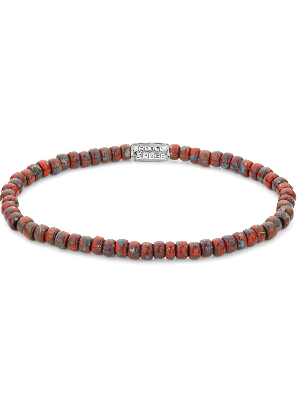 Rebel & Rose RR-40117-S-S Ladies náramek - Glass Rocks Red Jazz
