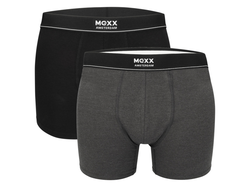 Mexx Pánské boxerky, 2 kusy (černá/šedá, M)