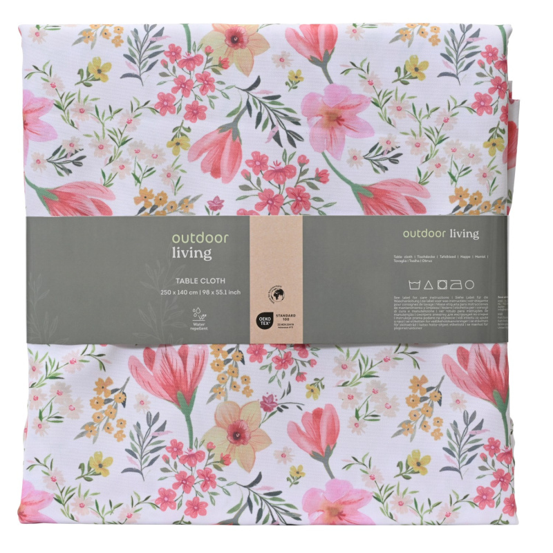 Outdoor Living Ubrus s motivem květin, 140 x 250 cm