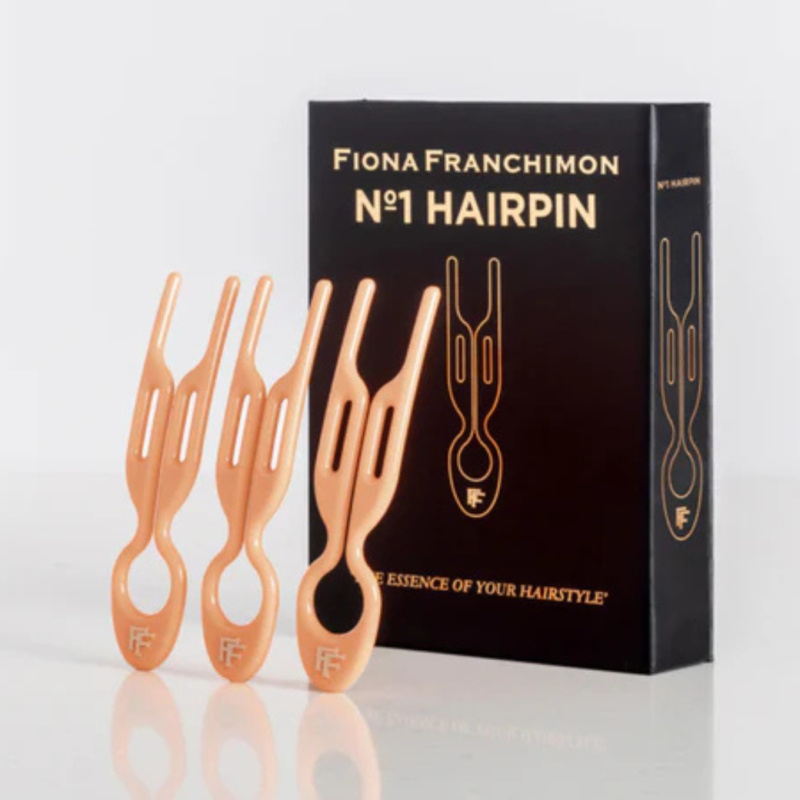 FIONA FRANCHIMON Sada tří vlasových spon - NO.1 Hairpin - Peach Fuzz