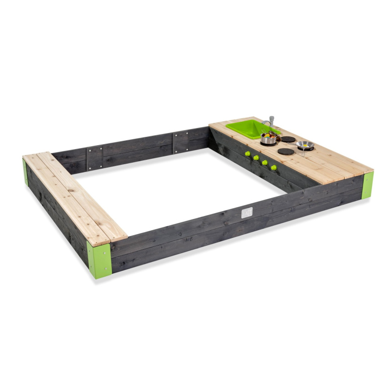 EXIT Dřevěné pískoviště Aksent 200 x 140 cm