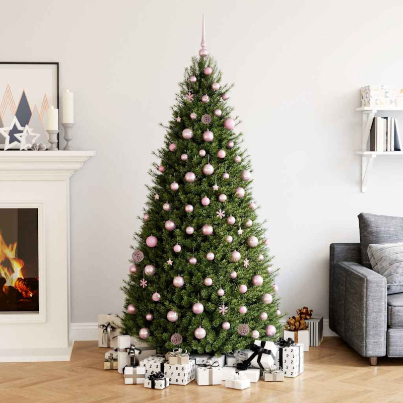 vidaXL 111dílná sada vánočních ozdob bílá polystyren