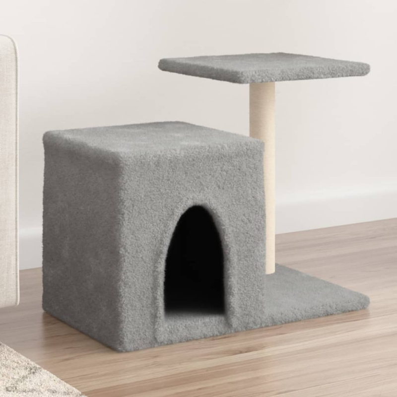 Škrabadlo Pro Kočky Se Sisalovými Sloupky Světle Šedé 50,5 Cm - Krémová
