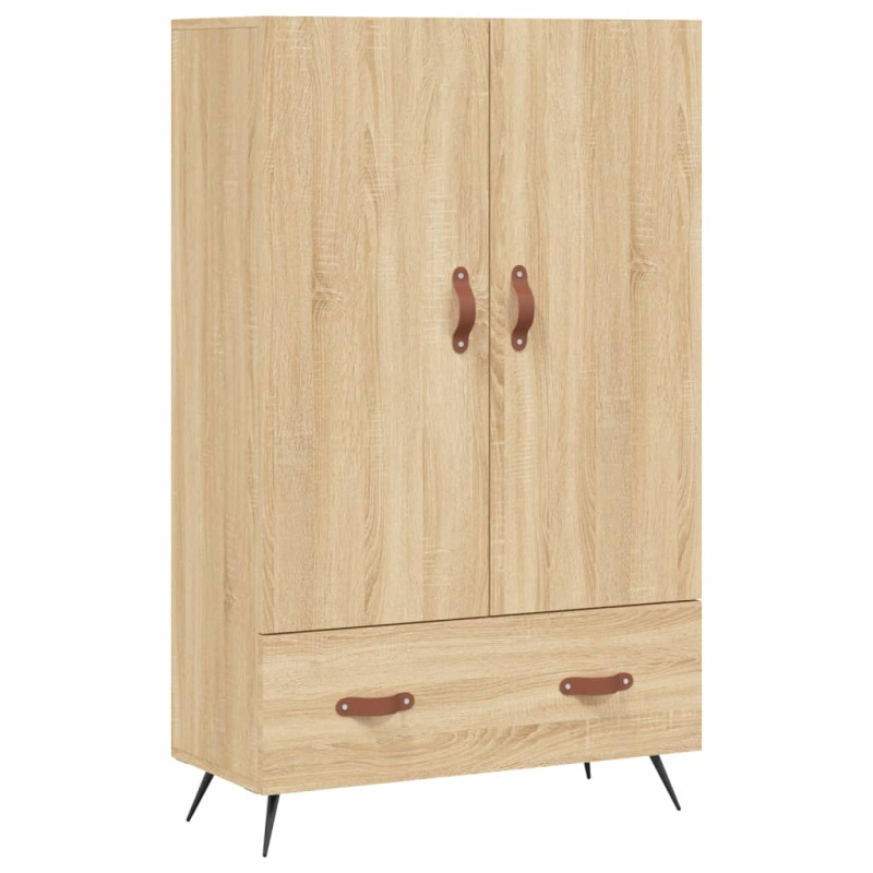 Skříň Highboard 69,5 X 31 X 115 Cm Kompozitní Dřevo - Bílá s vysokým leskem