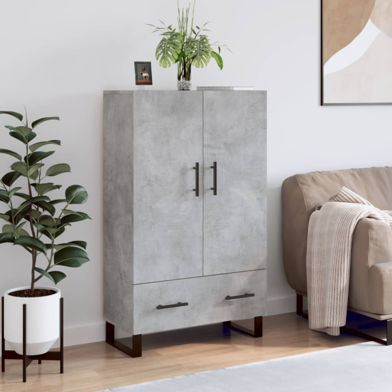 Skříň Highboard Betonově Šedá 69,5X31X115 Cm Kompozitní Dřevo - Šedá sonoma