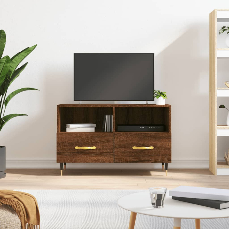 Tv Skříňka 80 X 36 X 50 Cm Kompozitní Dřevo - Bílá s vysokým leskem