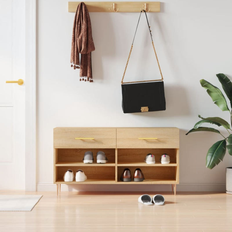 Botník 102 X 35 X 55 Cm Kompozitní Dřevo - Kouřový dub