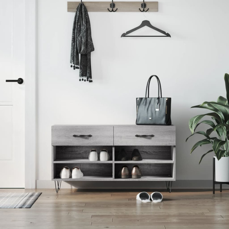 Botník Šedý Sonoma 102 X 35 X 55 Cm Kompozitní Dřevo - Betonová šedá
