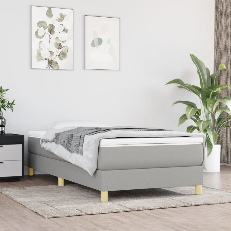 vidaXL Box spring postel s matrací modrá 80x200 cm textil