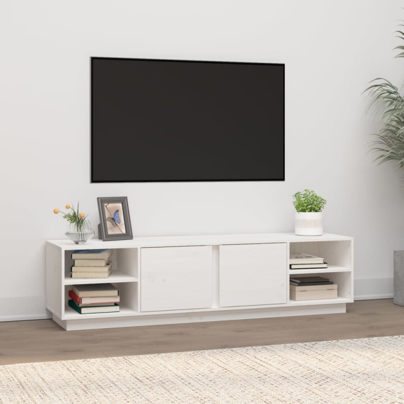 Tv Skříňka 156 X 40 X 40 Cm Masivní Borové Dřevo - medová hnědá