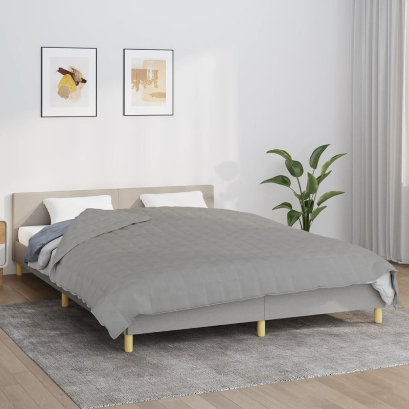 Zátěžová Deka Šedá Textil Šedá - 9 kg / 200 x 225 cm