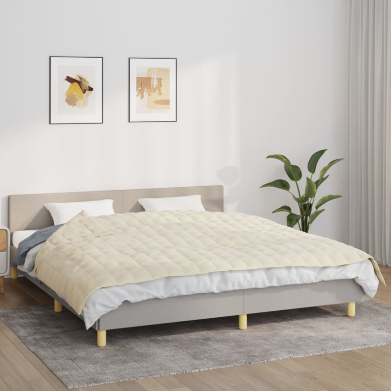Zátěžová Deka Světle Textil Krémová - 6 kg / 138 x 200 cm