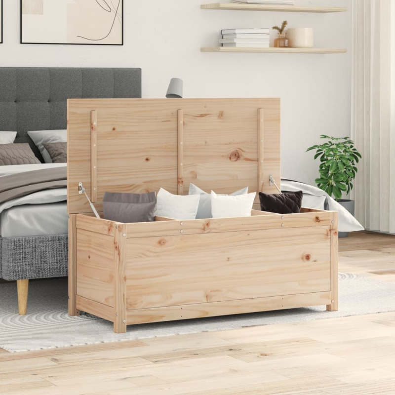 Úložný Box 110X50X45,5 Cm Masivní Borové Dřevo - Přírodní / 80 x 40 x 45.5 cm