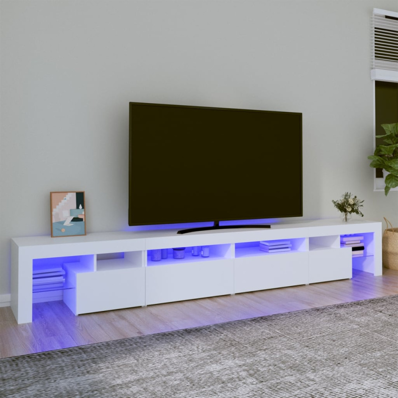 Tv Skříňka S Led Osvětlením 260X36,5X40 Cm - dub sonoma / 200 cm