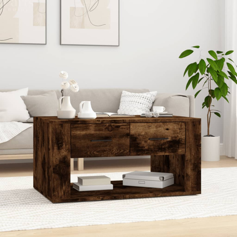 Konferenční stolek bílý 80 x 50 x 40 cm kompozitní dřevo