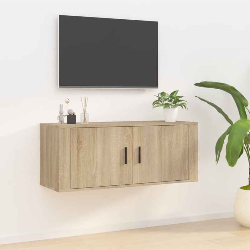 Nástěnná tv skříňka 100 x 34,5 x dub sonoma - 1 / 40 cm / 80 cm