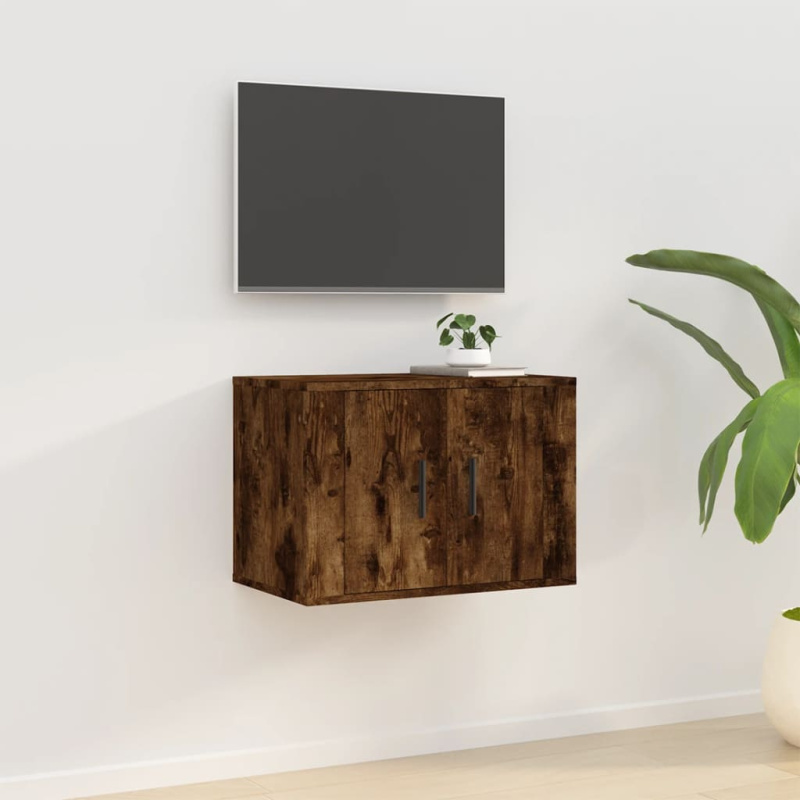 Nástěnná TV skříňka kouřový dub 80 x 34,5 x 40 cm