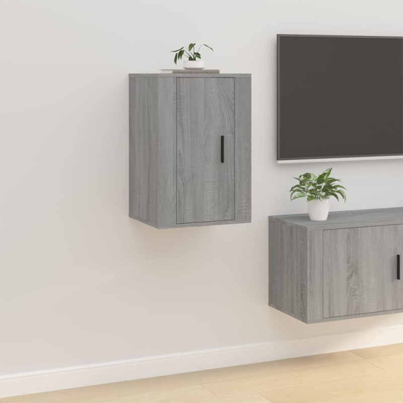 Nástěnná TV skříňka šedá sonoma 100 x 34,5 x 40 cm