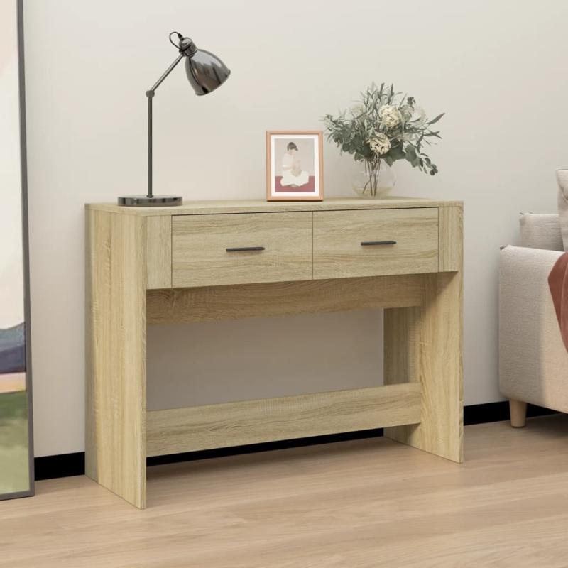 Konzolový Stolek 100 X 39 X 75 Cm Kompozitní Dřevo - Kouřový dub