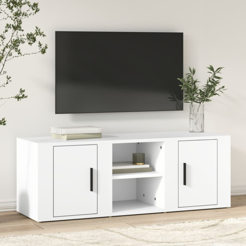 vidaXL TV skříňka bílá 100x31,5x35 cm kompozitní dřevo