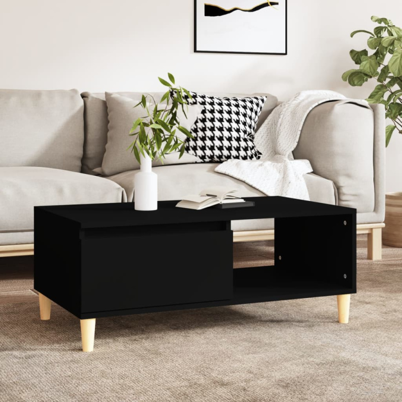Konferenční Stolek Černý 90X50X36,5 Cm Kompozitní Dřevo - Betonová šedá