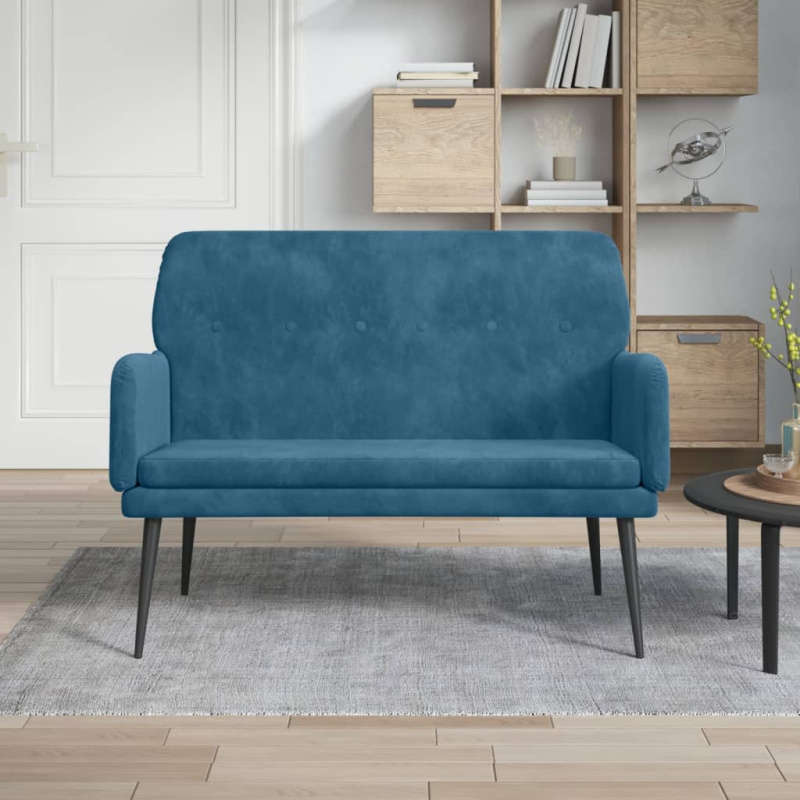 Lavice 108 X 79 X 79 Cm Samet - Černá